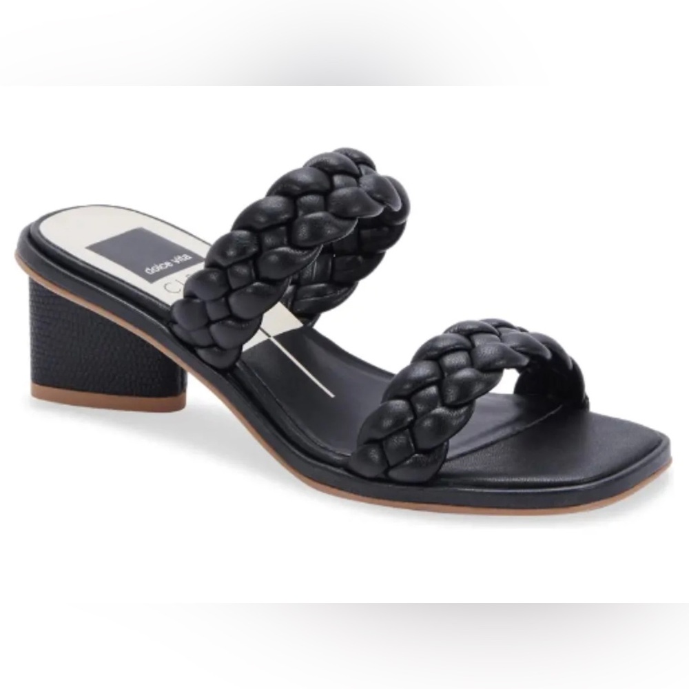 Dolce Vita Ronin Black Braided Women's Low Heels